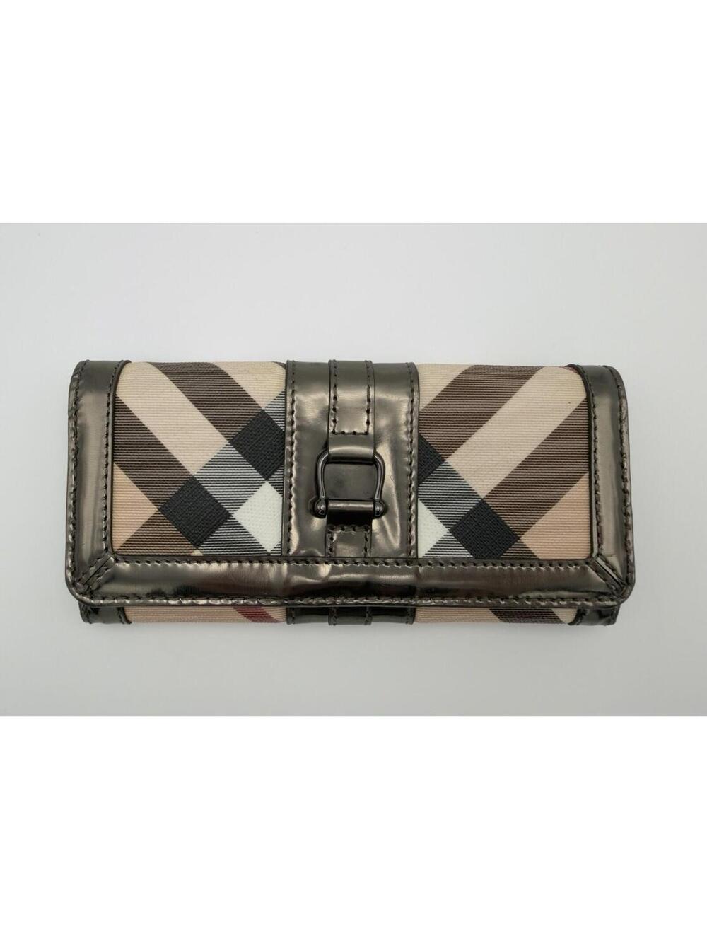 Authentic Burberry Multicolor & Bronze Nova Check Pattern Wallet with COA